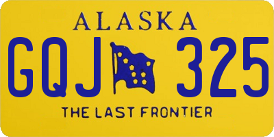 AK license plate GQJ325