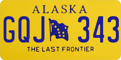AK license plate GQJ343