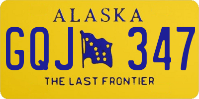 AK license plate GQJ347