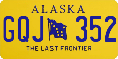 AK license plate GQJ352
