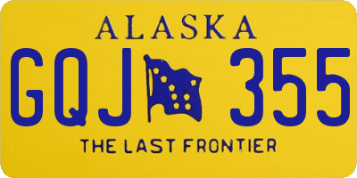 AK license plate GQJ355