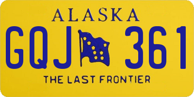 AK license plate GQJ361
