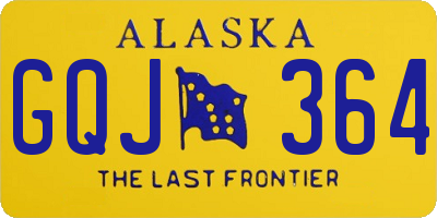 AK license plate GQJ364