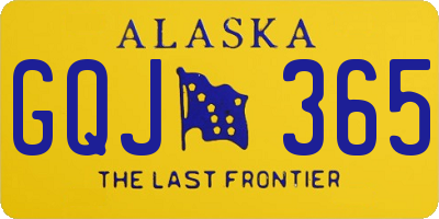 AK license plate GQJ365