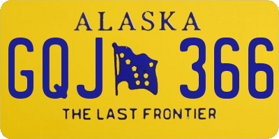 AK license plate GQJ366