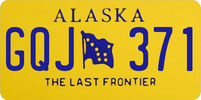 AK license plate GQJ371