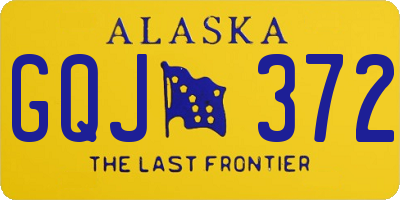 AK license plate GQJ372