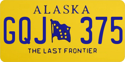 AK license plate GQJ375