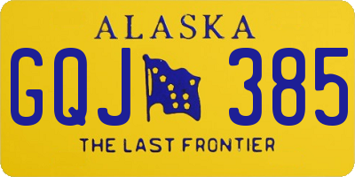 AK license plate GQJ385