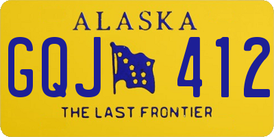 AK license plate GQJ412