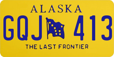 AK license plate GQJ413