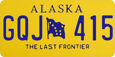 AK license plate GQJ415