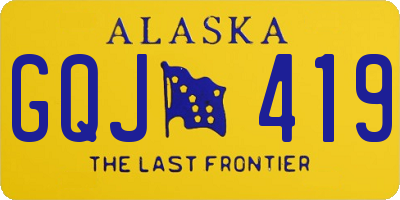 AK license plate GQJ419