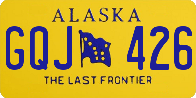 AK license plate GQJ426