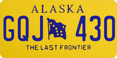 AK license plate GQJ430