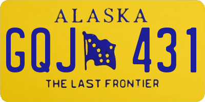 AK license plate GQJ431