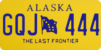 AK license plate GQJ444