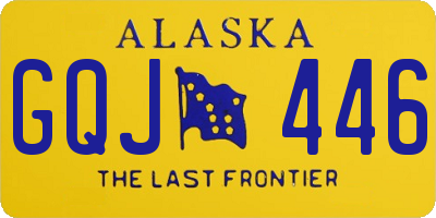 AK license plate GQJ446