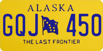AK license plate GQJ450