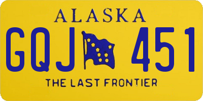 AK license plate GQJ451