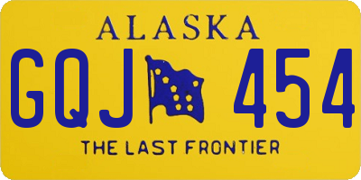AK license plate GQJ454