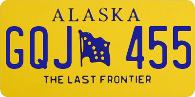 AK license plate GQJ455