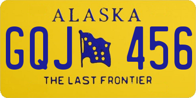 AK license plate GQJ456