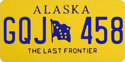 AK license plate GQJ458