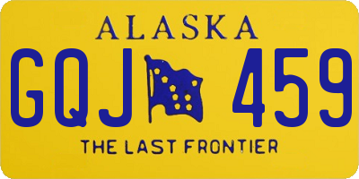 AK license plate GQJ459