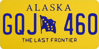 AK license plate GQJ460