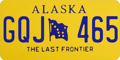 AK license plate GQJ465