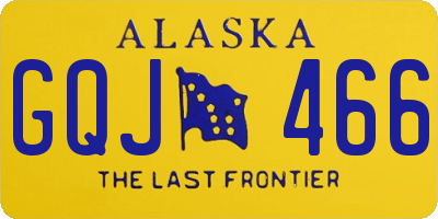 AK license plate GQJ466