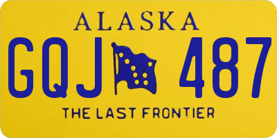 AK license plate GQJ487