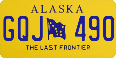 AK license plate GQJ490