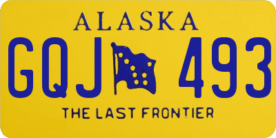 AK license plate GQJ493