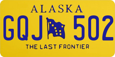 AK license plate GQJ502