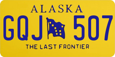 AK license plate GQJ507