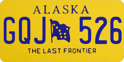 AK license plate GQJ526