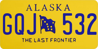 AK license plate GQJ532