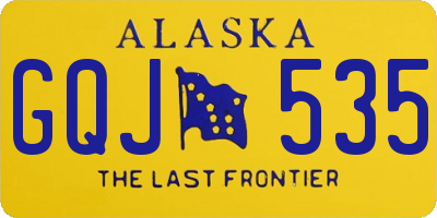 AK license plate GQJ535