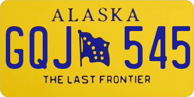 AK license plate GQJ545