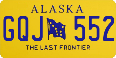 AK license plate GQJ552