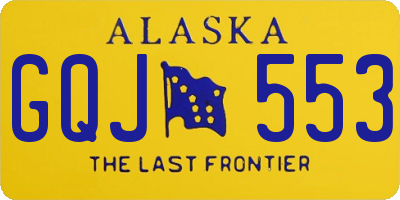 AK license plate GQJ553