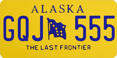 AK license plate GQJ555