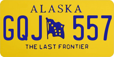 AK license plate GQJ557