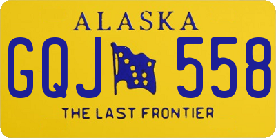 AK license plate GQJ558