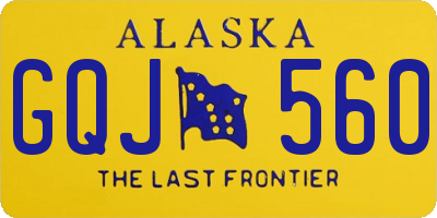 AK license plate GQJ560