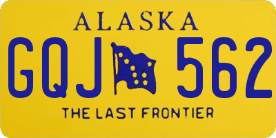 AK license plate GQJ562