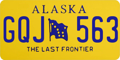 AK license plate GQJ563