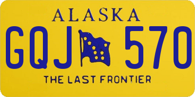 AK license plate GQJ570